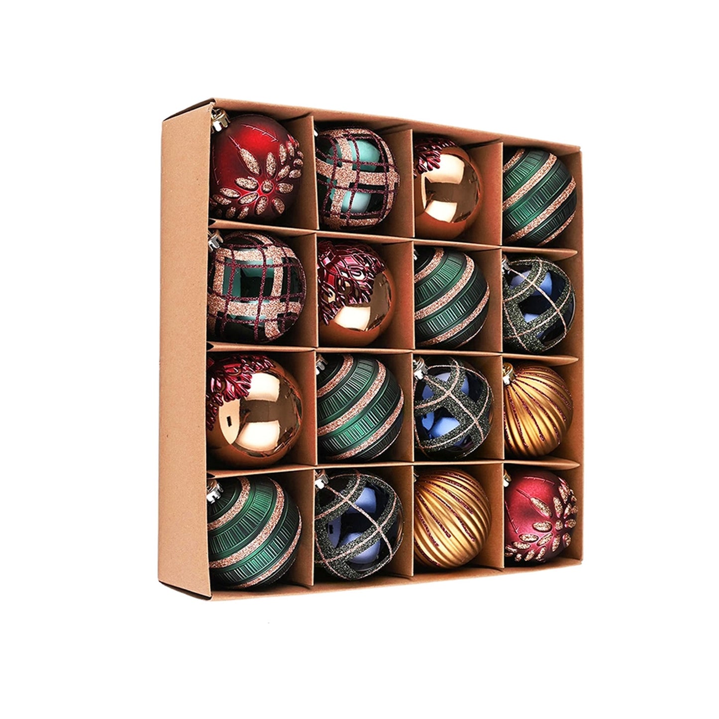 Multicolor Shatterproof Ornament Set