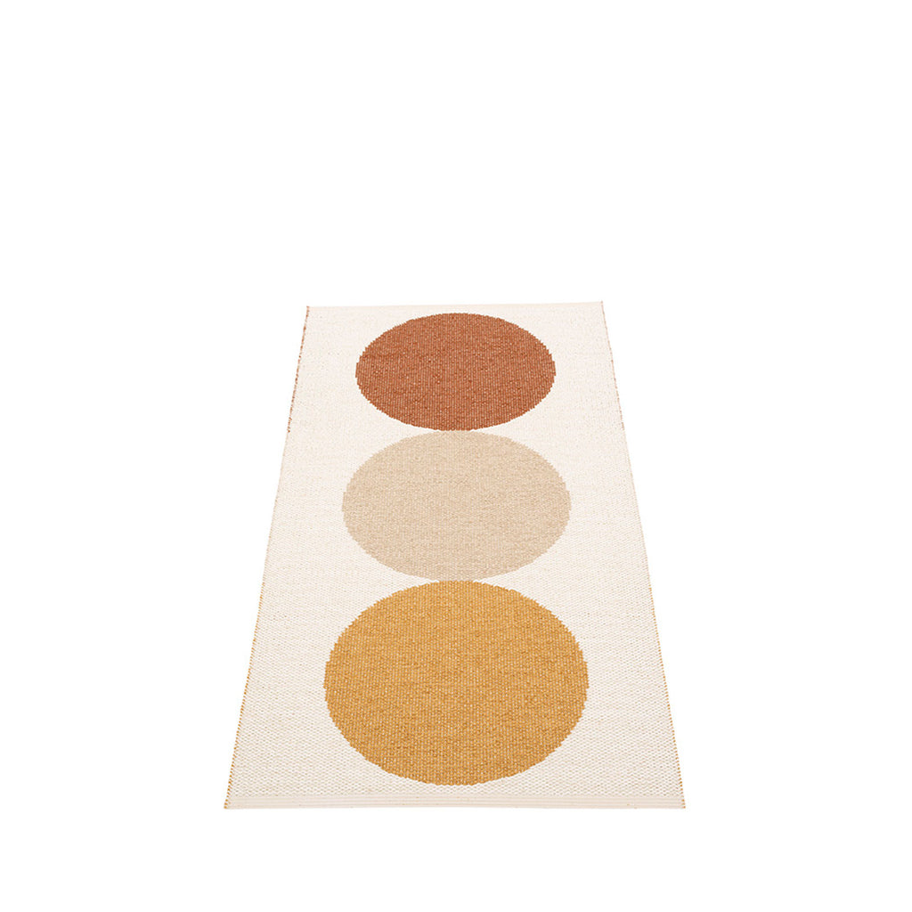 Ocean Road Beach Plastic Floor Mats in Harvest/Background Vanilla