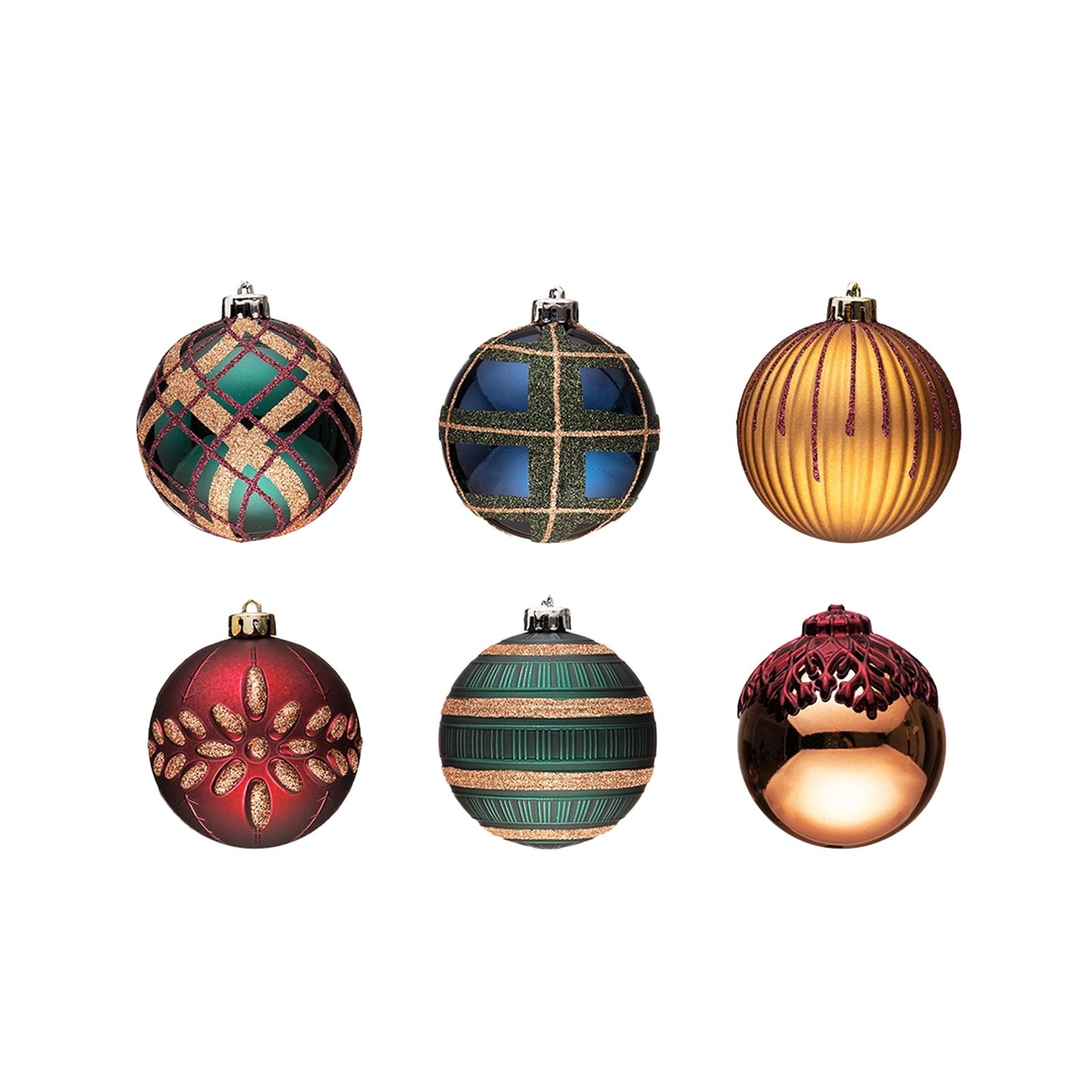 Multicolor Shatterproof Ornament Set