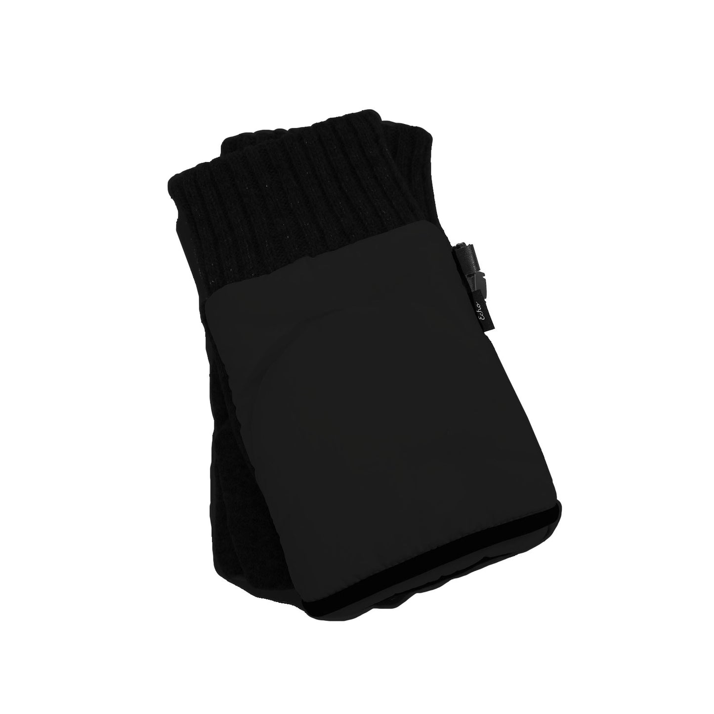 Cloud Puffer Pop Top Gloves/Mittens in Black