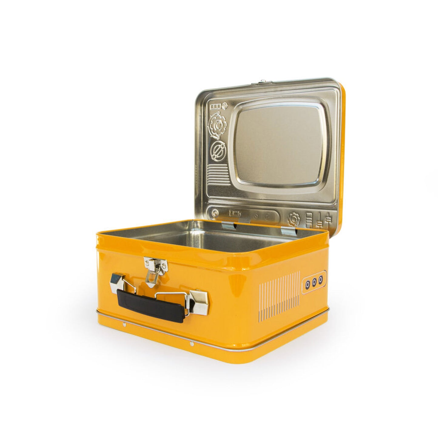 Retro TV Cartoon Lunch Box in Yellow