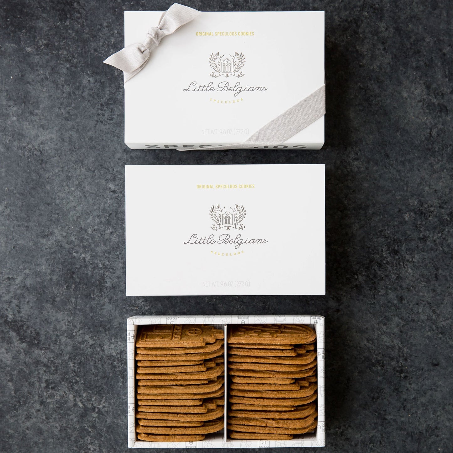 Speculoos Cookies in Gift Box with Ribbon