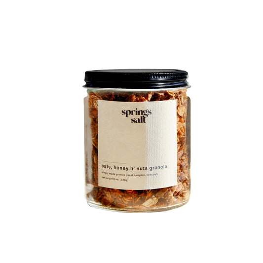 Springs Salt Oats, Honey and Nuts Granola Jar