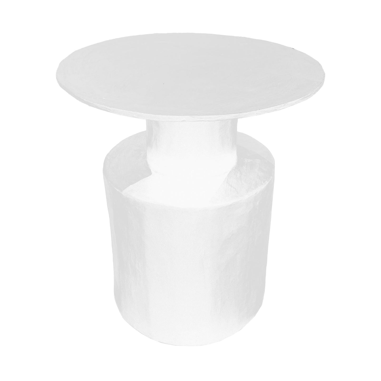 Top Hat Papier-mâché Side Table in White