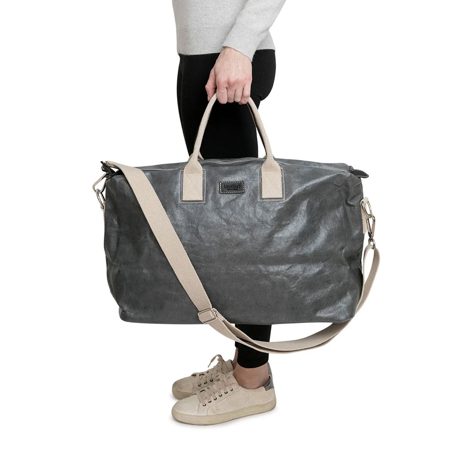 Roma Large Weekender Bag in Dark Grey