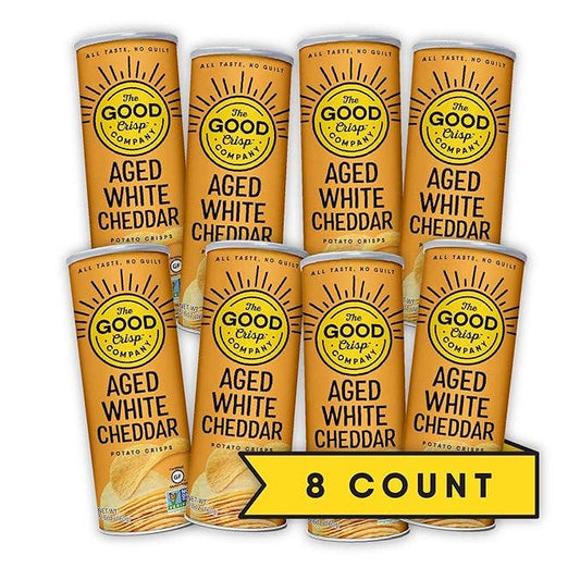 Aged White Cheddar Chips - 5.6oz Cans (Case of 8)