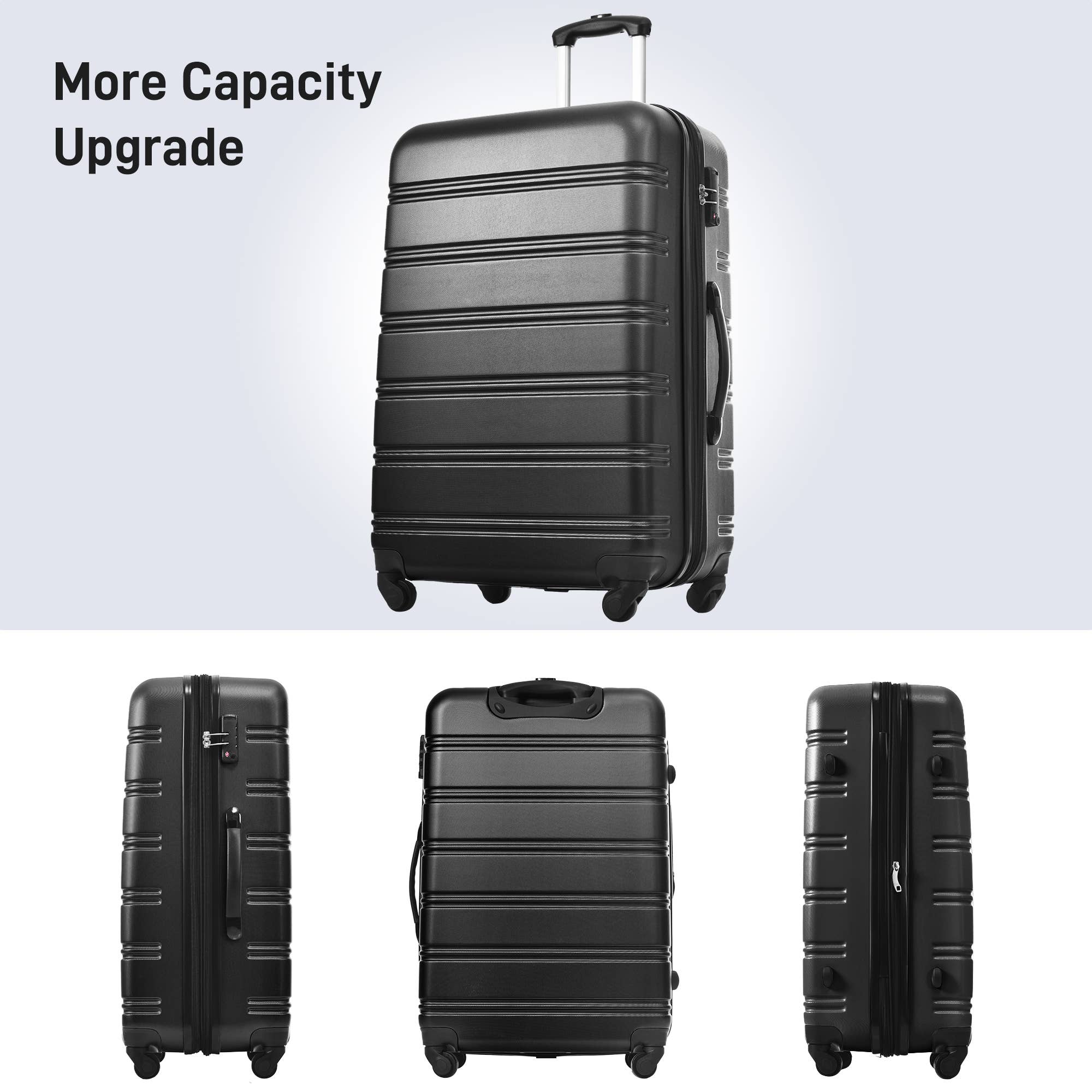 3 Piece Hardside Spinner Luggage Set with TSA Lock