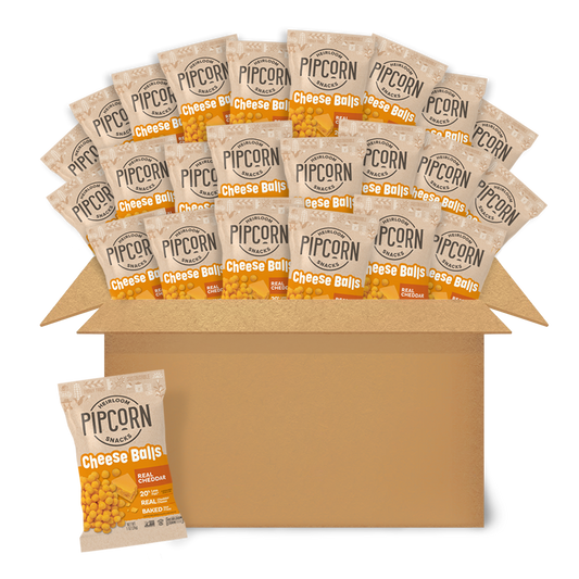 Cheddar Cheese Balls, 1oz Single-Serve (24 Bags in 1 Case)