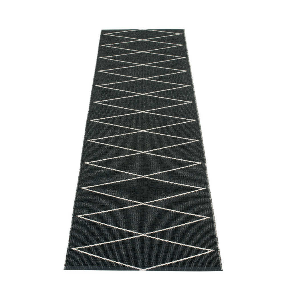 Navy Beach Plastic Floor Mats Black/Vanilla