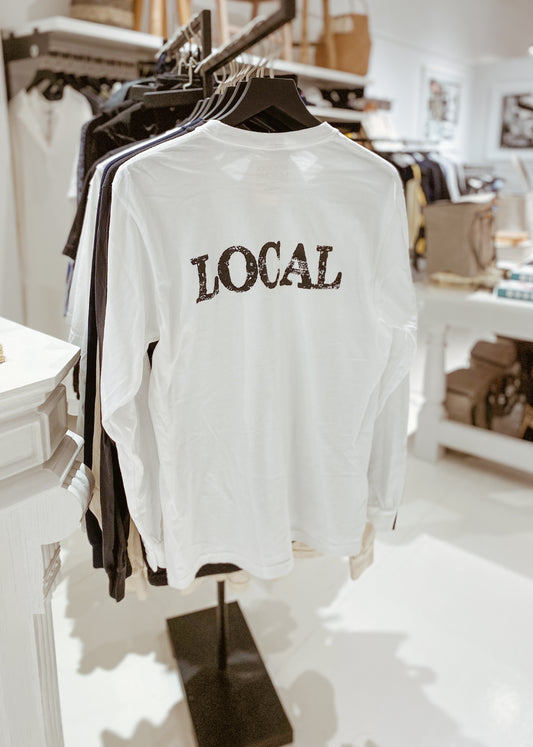 Modern General® Artwear Local / Smiley Long Sleeve T-Shirt in White