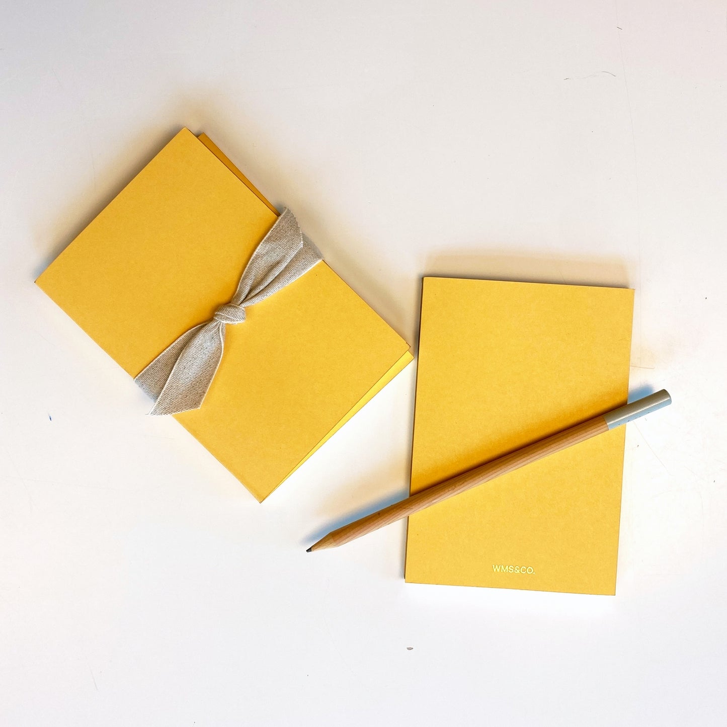 Yellow Jotters Notebook with Gold Foil Edge, Set of 2
