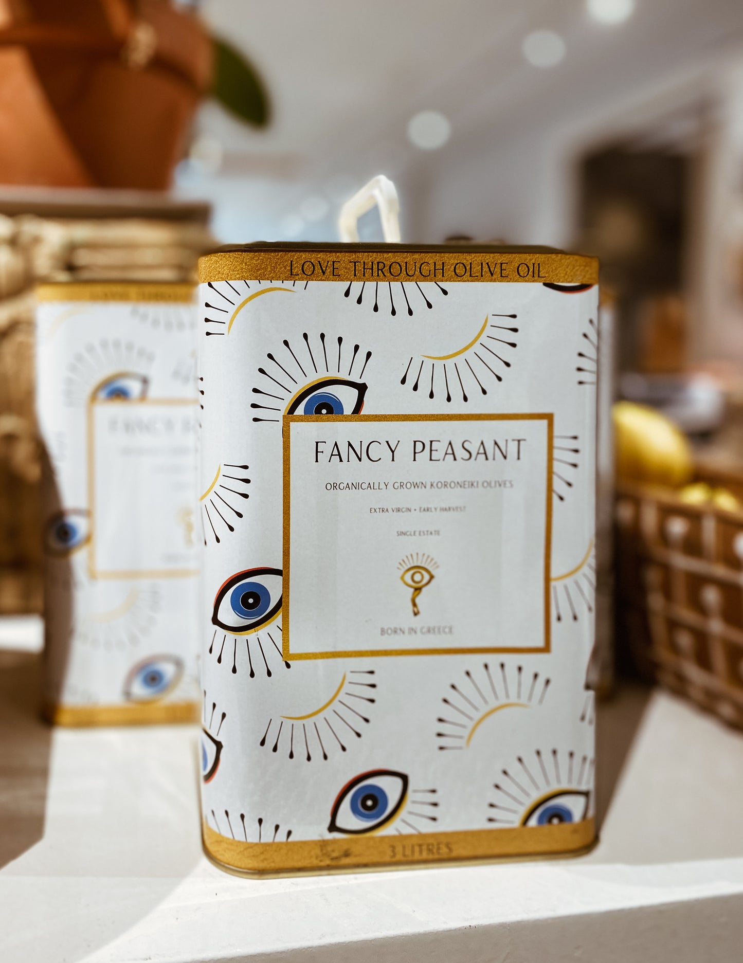 Fancy Peasant Olive Oil Tin