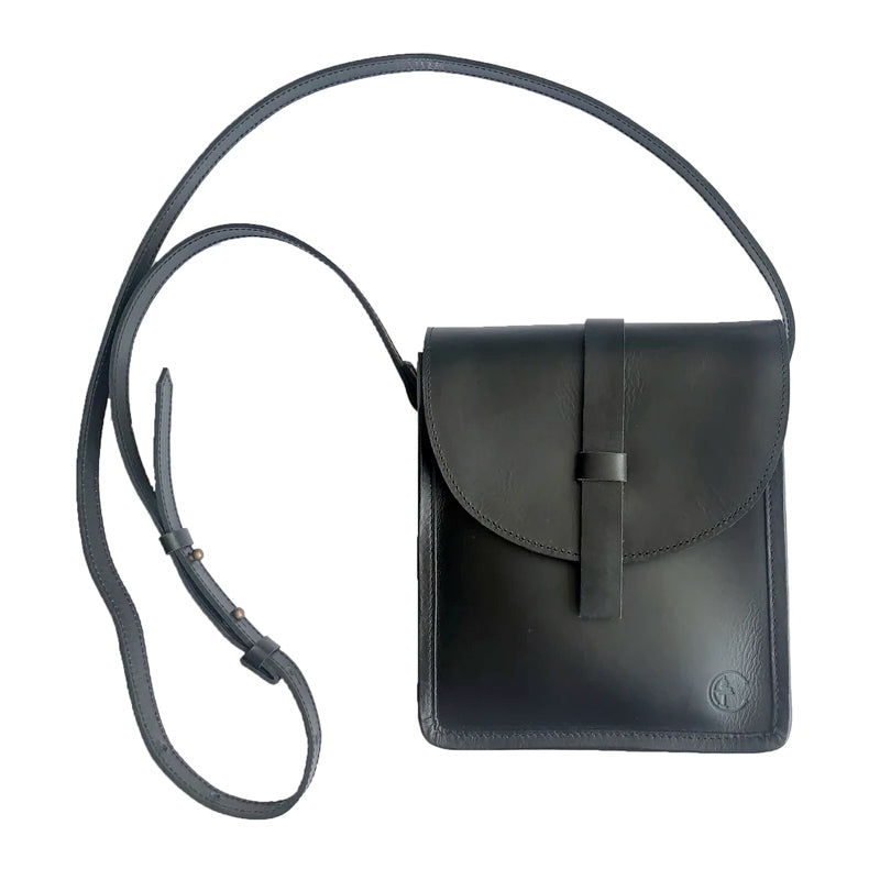 The Crossbody Bag In Black Top Grain Leather
