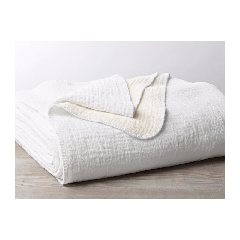 Coyuchi Cozy Cotton Organic Blanket, Alpine White