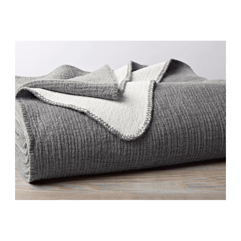 Coyuchi Cozy Cotton Organic Blanket, Charcoal