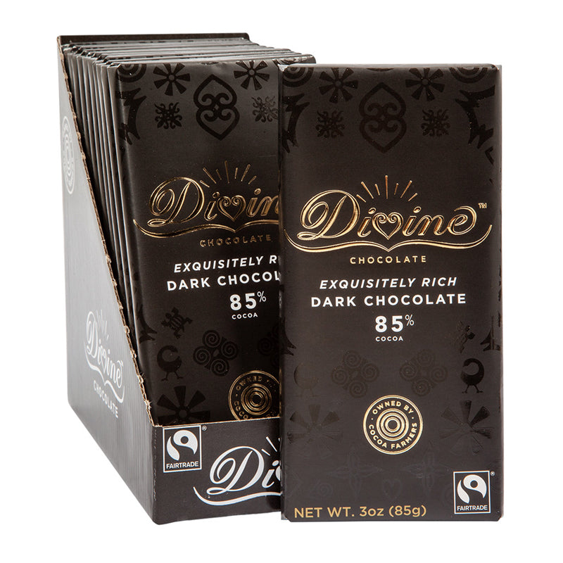Divine Bar, 85% Dark Chocolate 3oz.