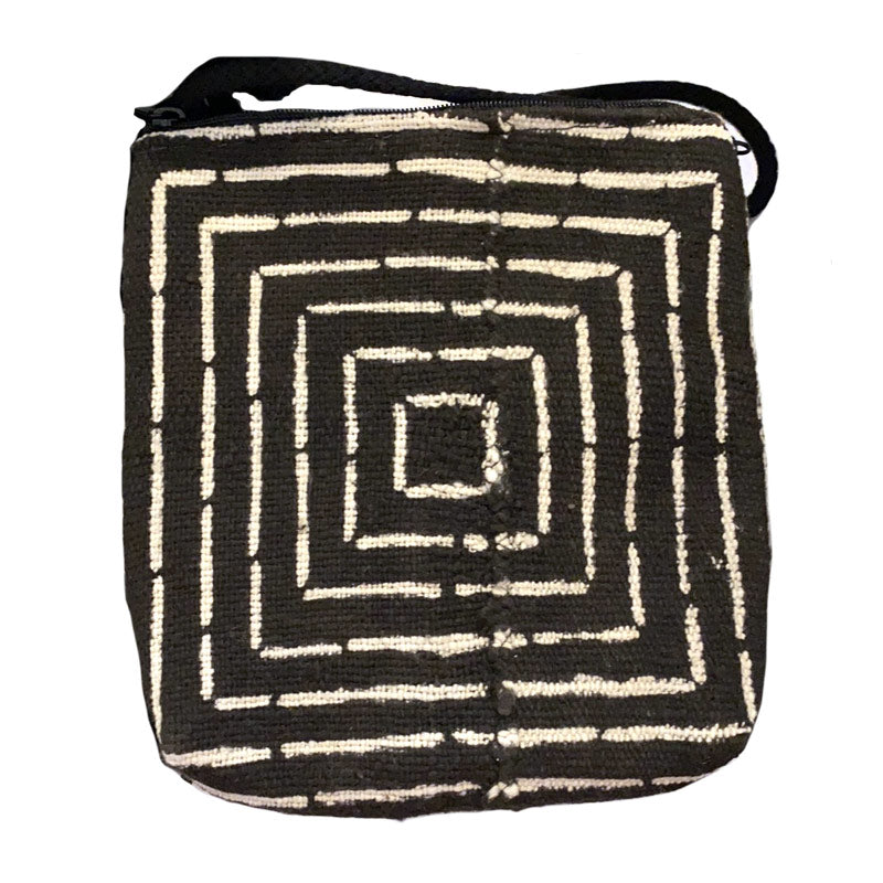 Traditional Painted Mud Cloth Shoulder Bag