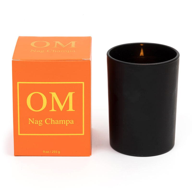 'OM' Nag Champa Essential Oil Soy Wax Candle