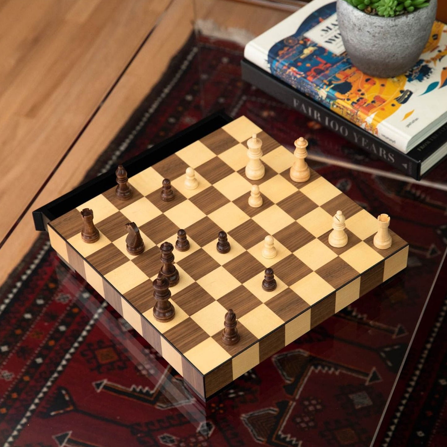 Chess / Checkers Set, Matte Inlay