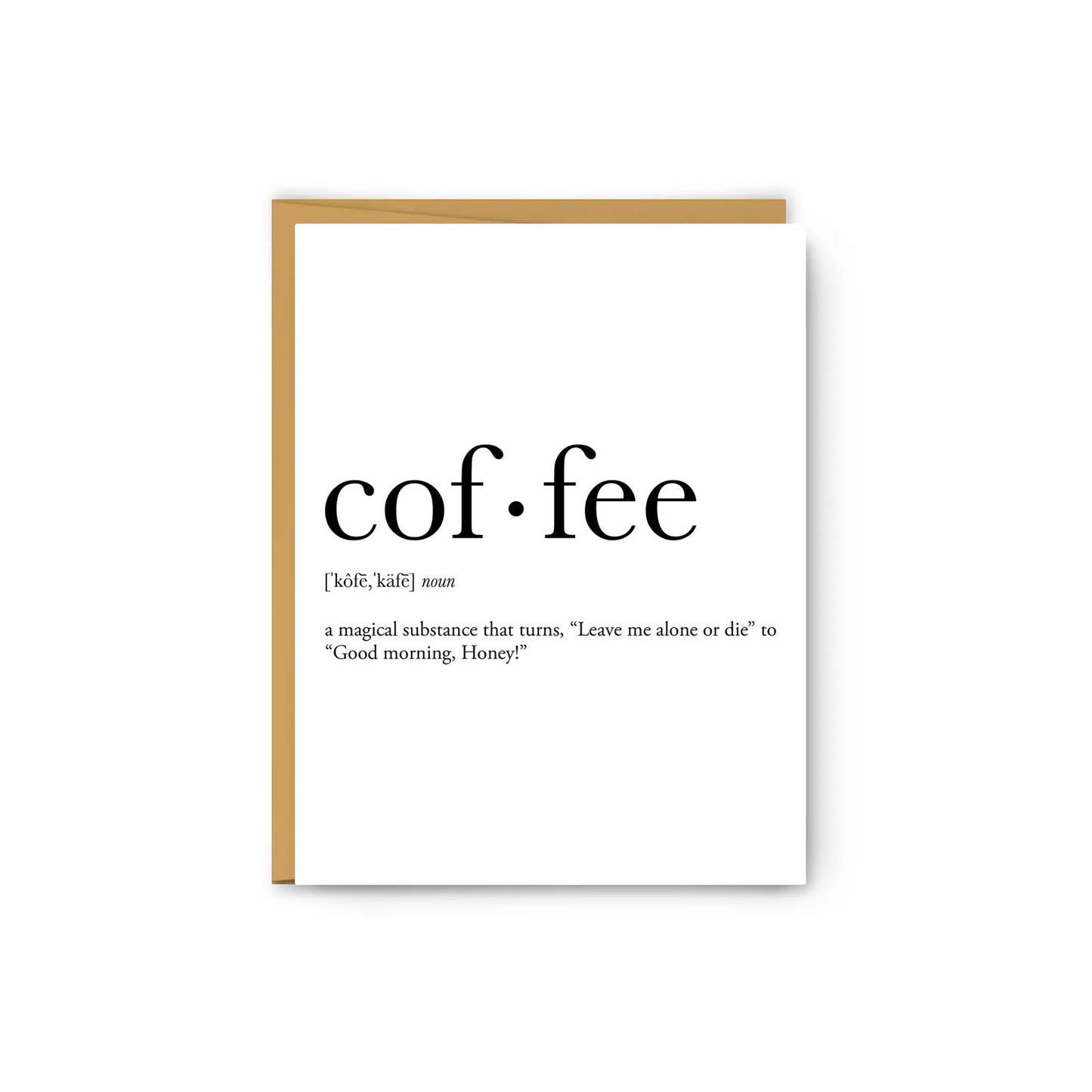 Coffee Definition | Greeting Card