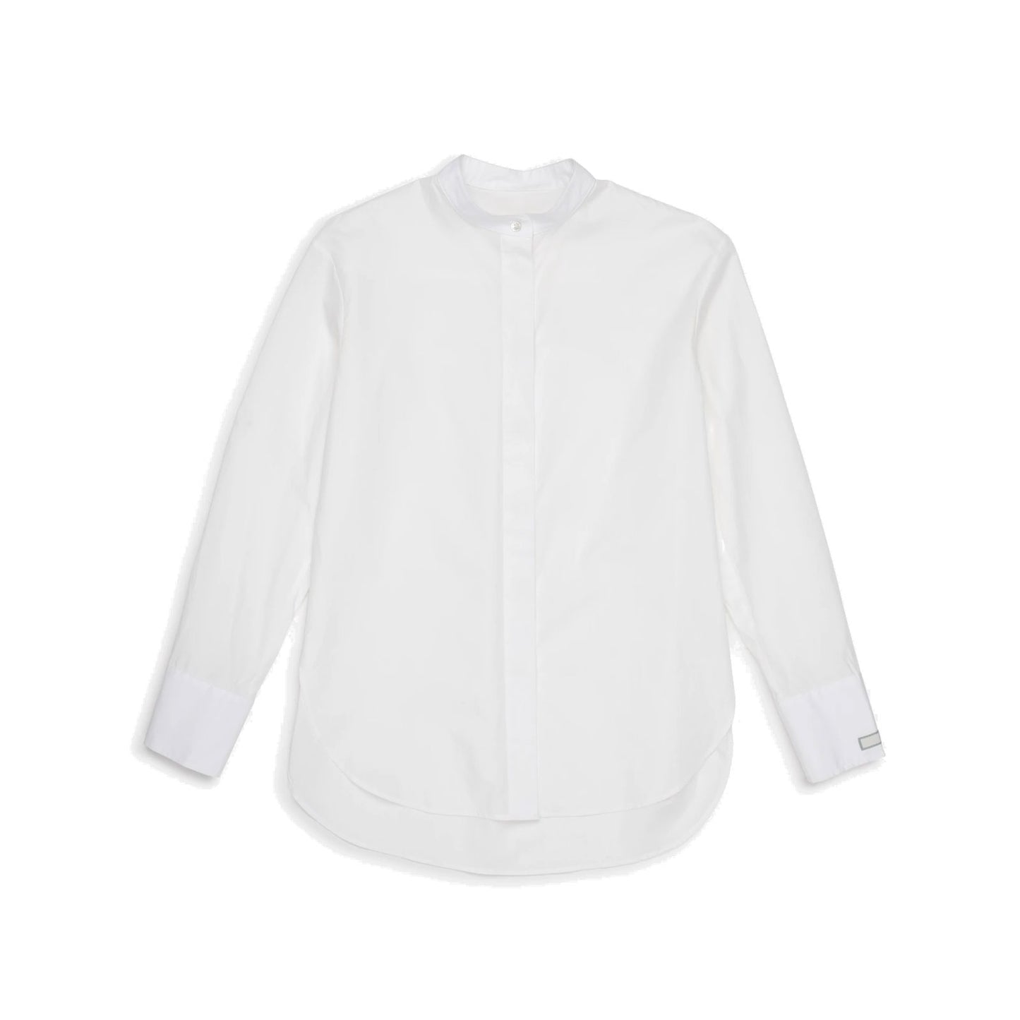 Collarless Shirt in Off White
