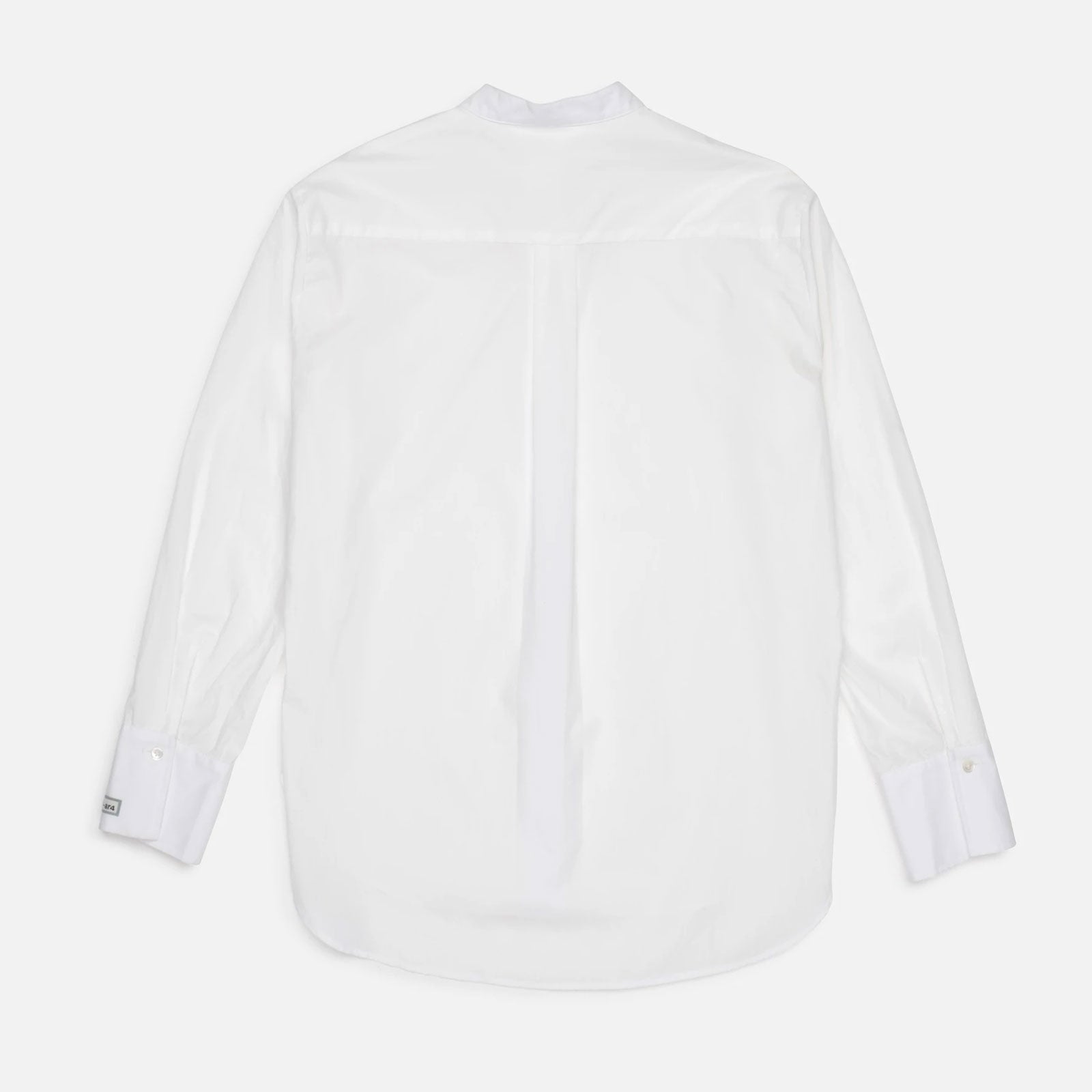 Collarless Shirt in Off White