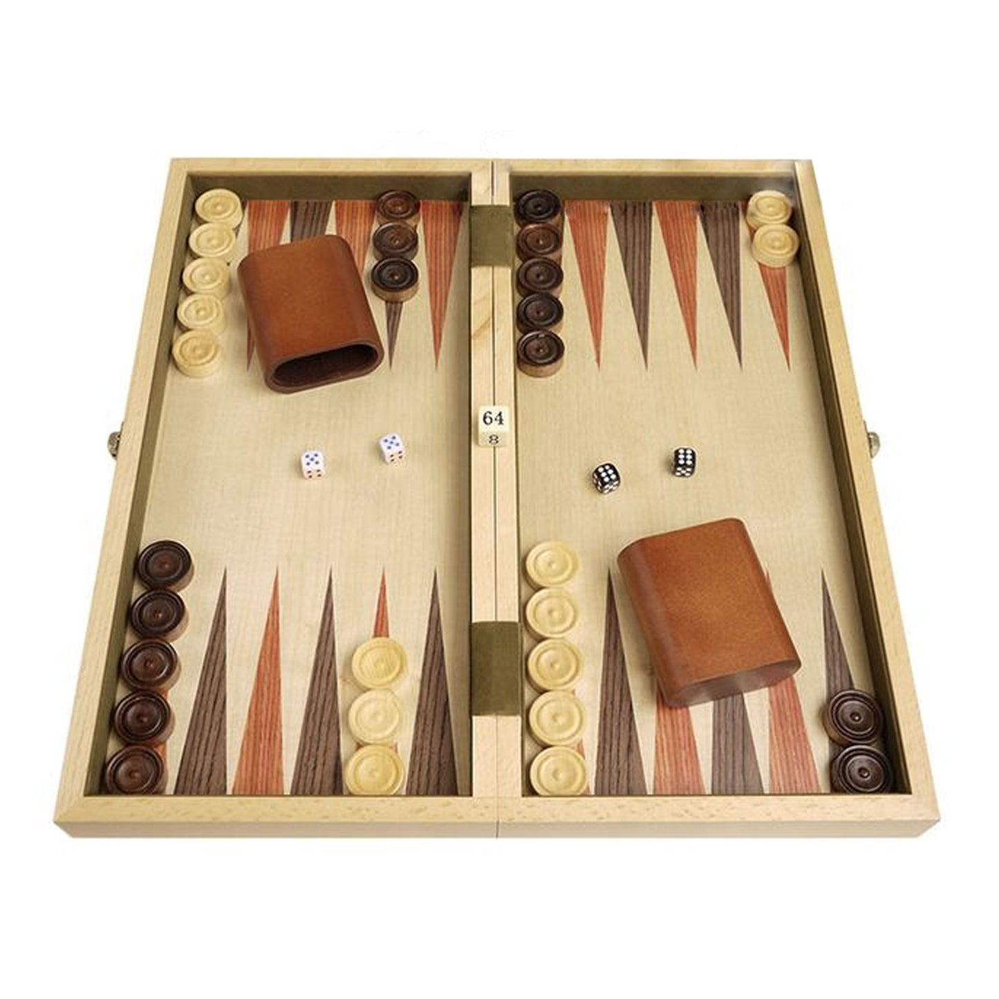 Combination Backgammon/Chess Set with Latch