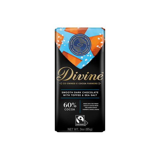 Divine Bar, Dark Chocolate with Sea Salt & Toffee