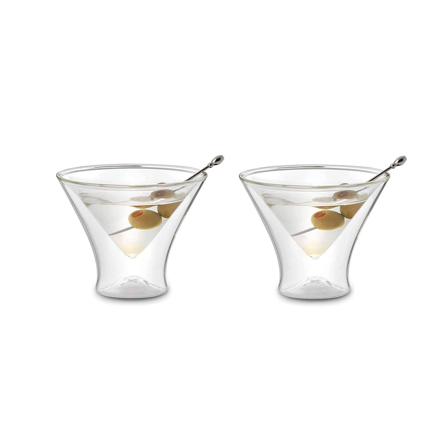 Double Wall Martini Glasses, Set of 2