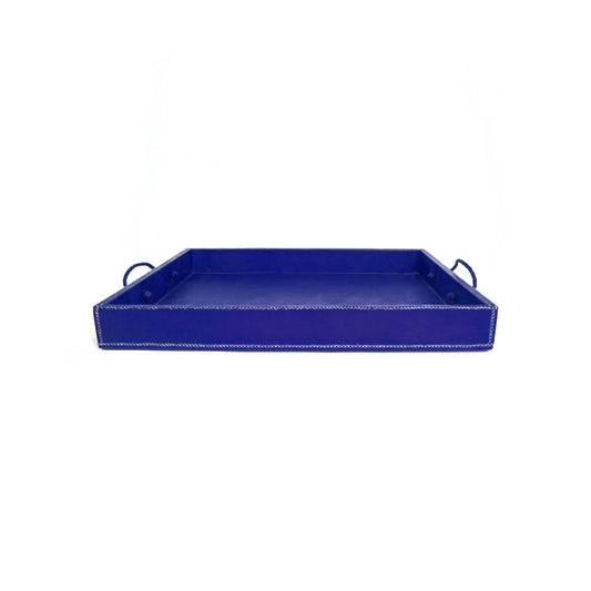 Extra Large Rectangle Ottoman Tray in Blue