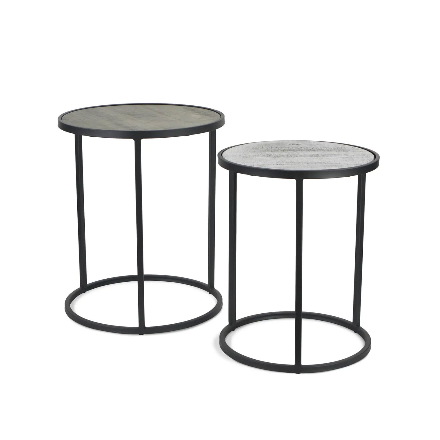 Gray Wood Nesting Tables, Set of 2