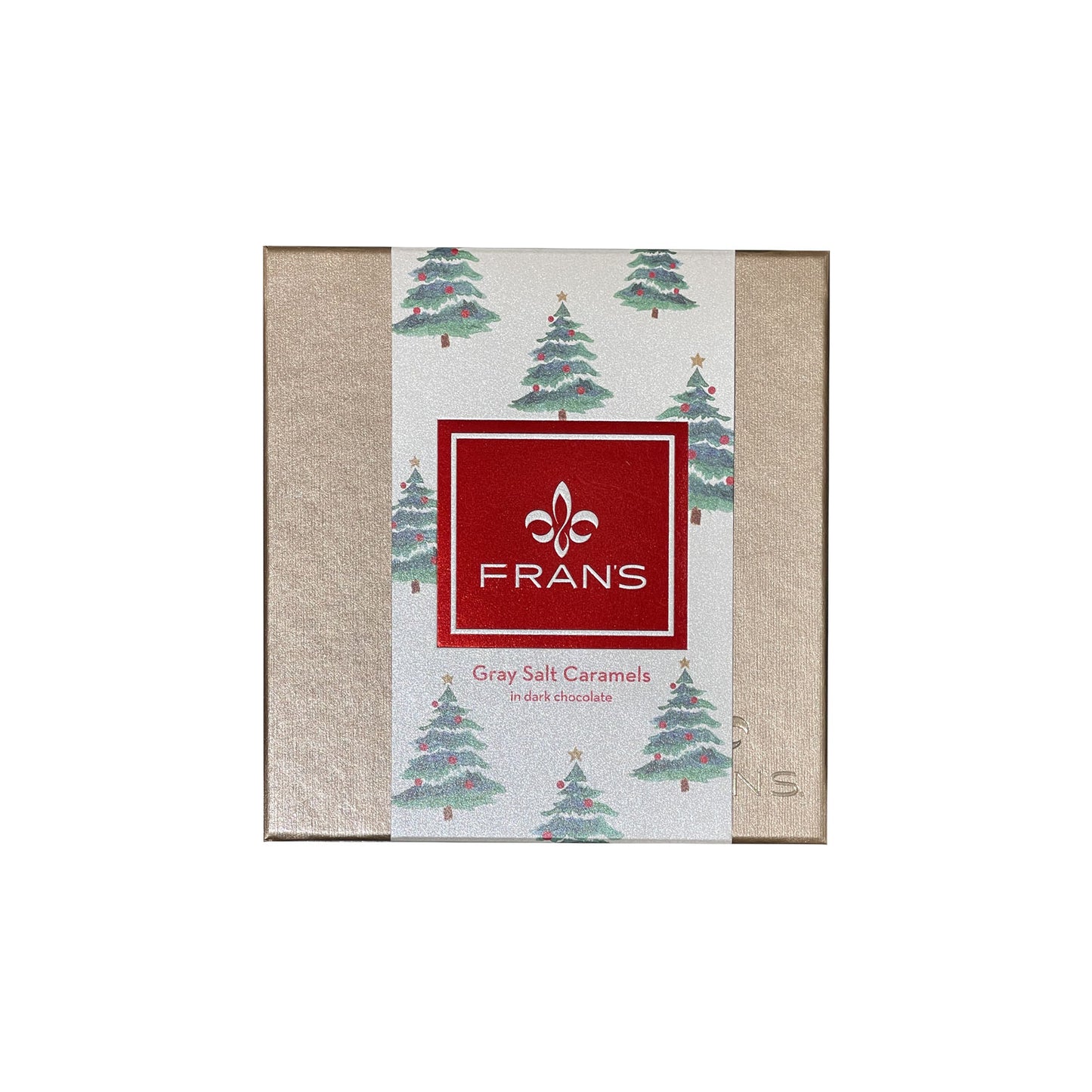 Gray Salt Caramels Gift Box, 20pc. By Fran's with Holiday Wrap