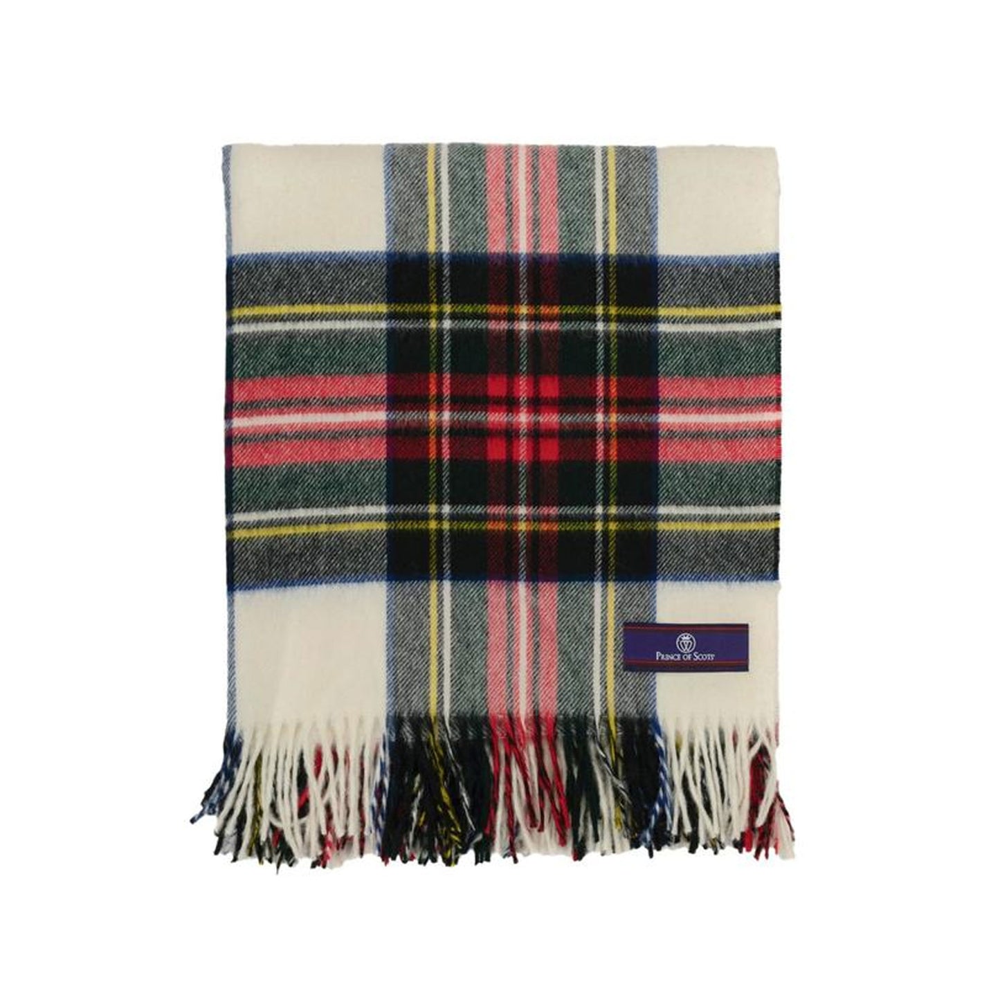Highland Tartan Tweed Merino Wool Throw in Dress Stewart