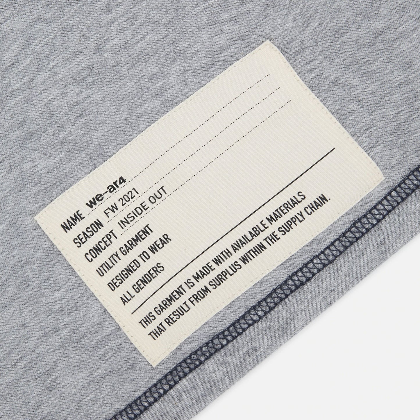 Inside Out Tee in Grey Heather