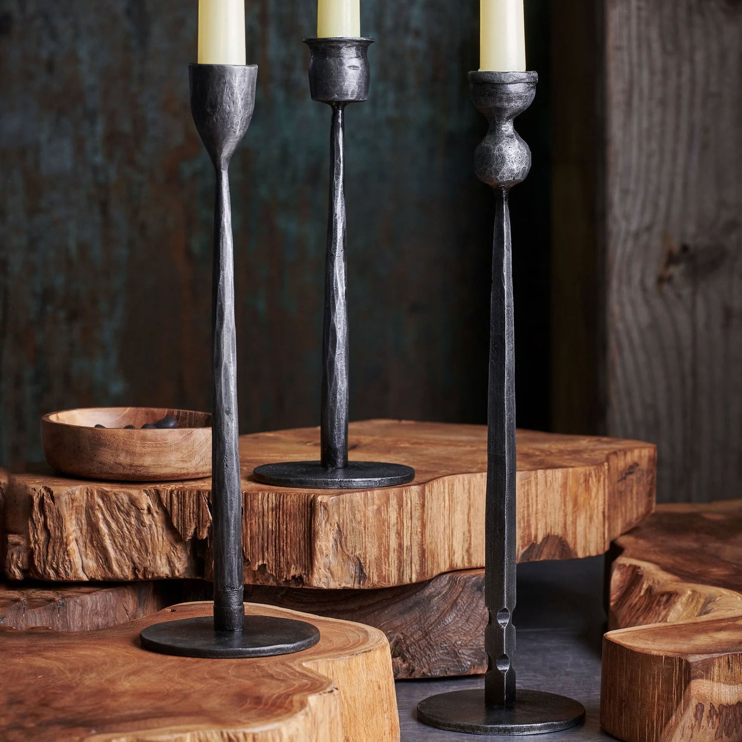 Iron Taper Candle Holder, 9.8"