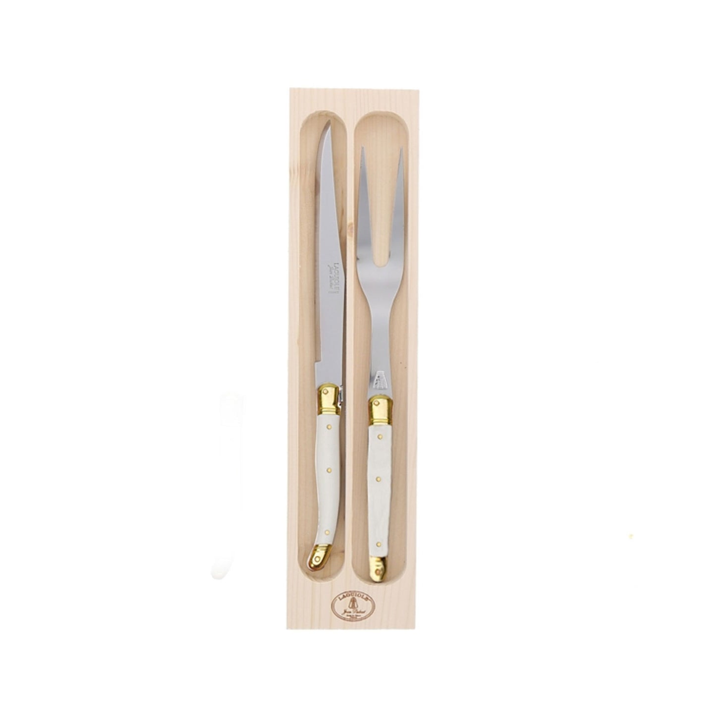 Jean Dubost Carving Set with Ivory handles in Box