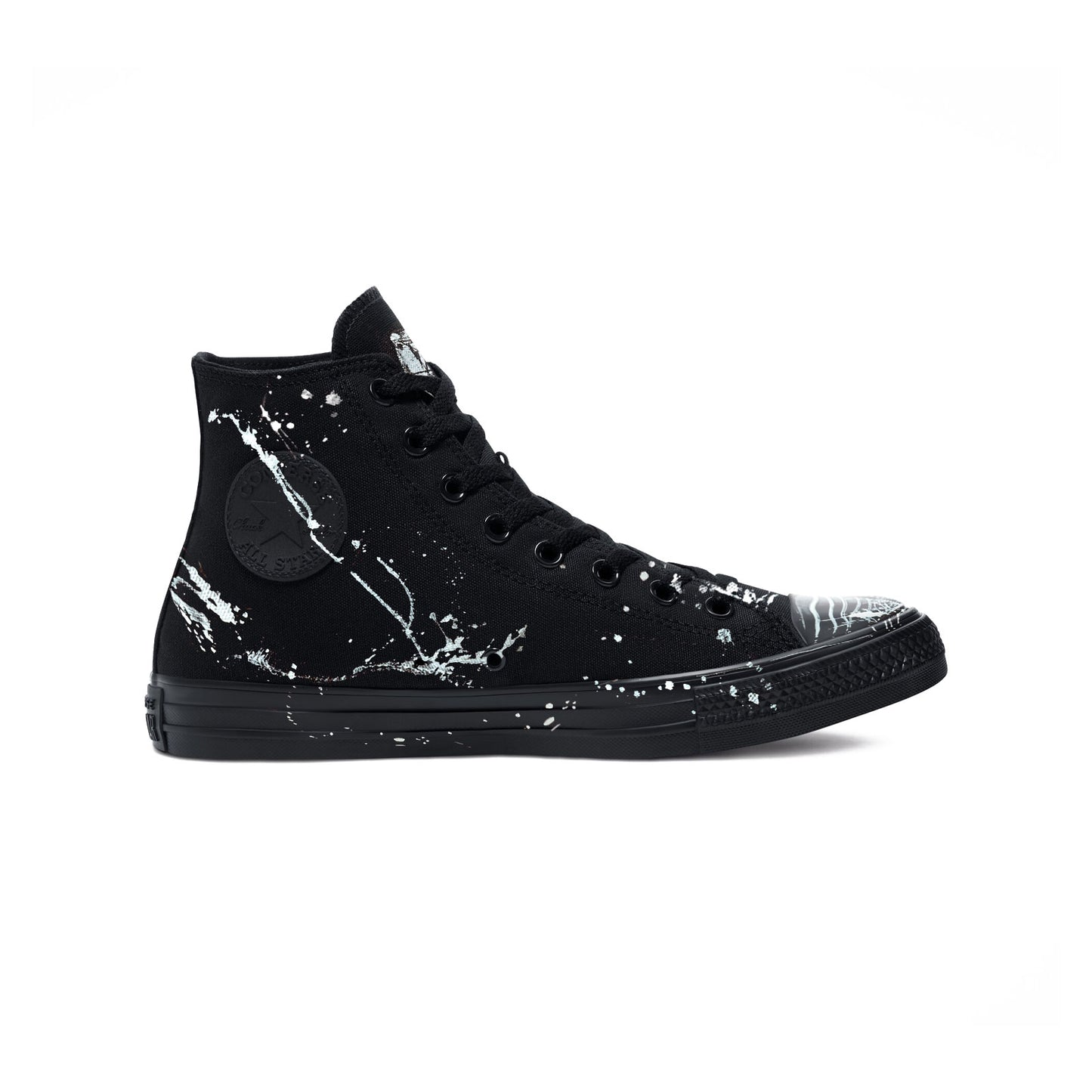 Converse High Tops in Hand Painted Black
