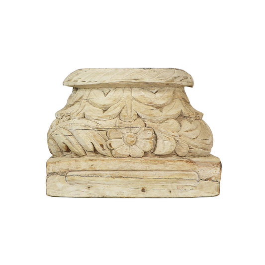 Large Bleached Carved Pillar
