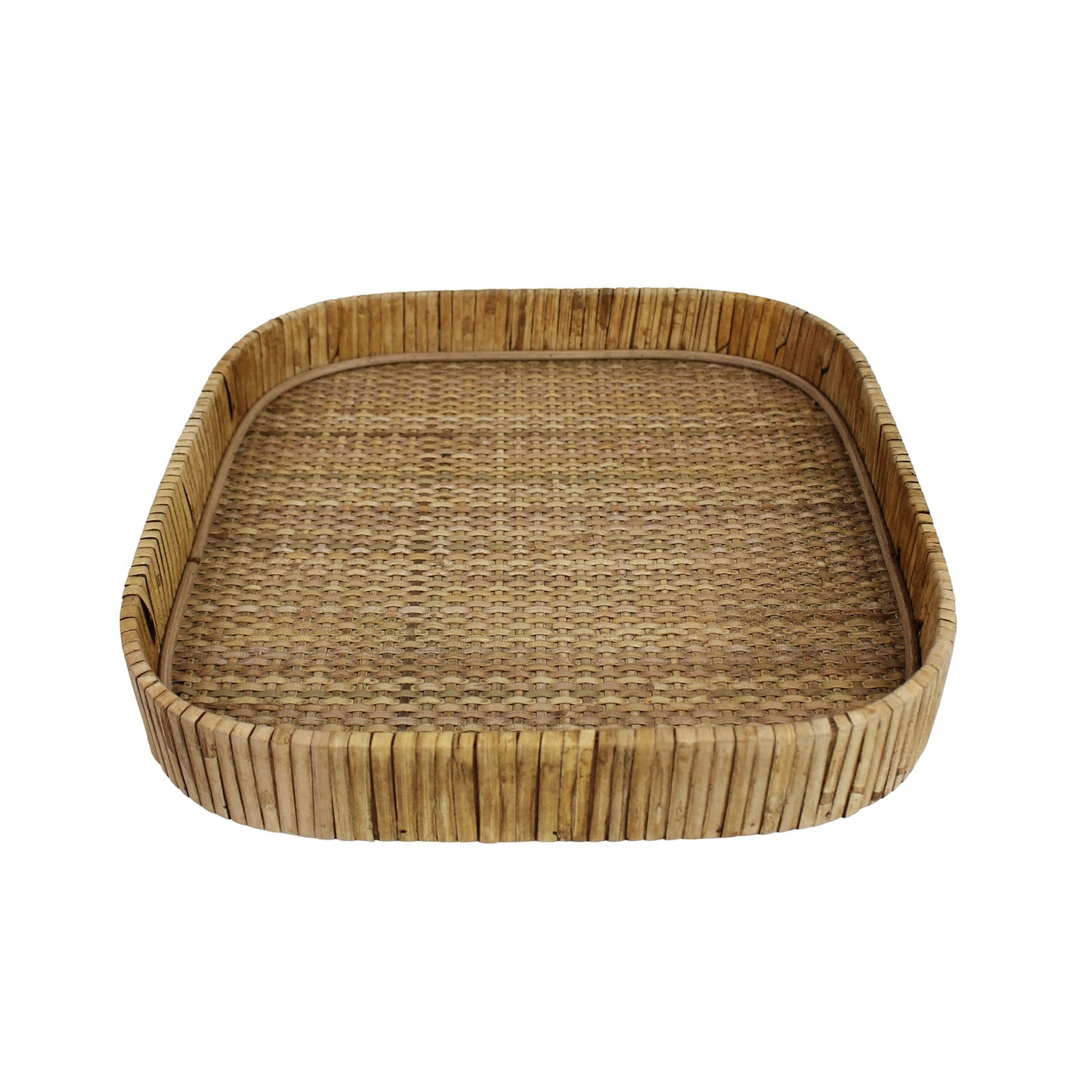 Large Woven Rattan Tray