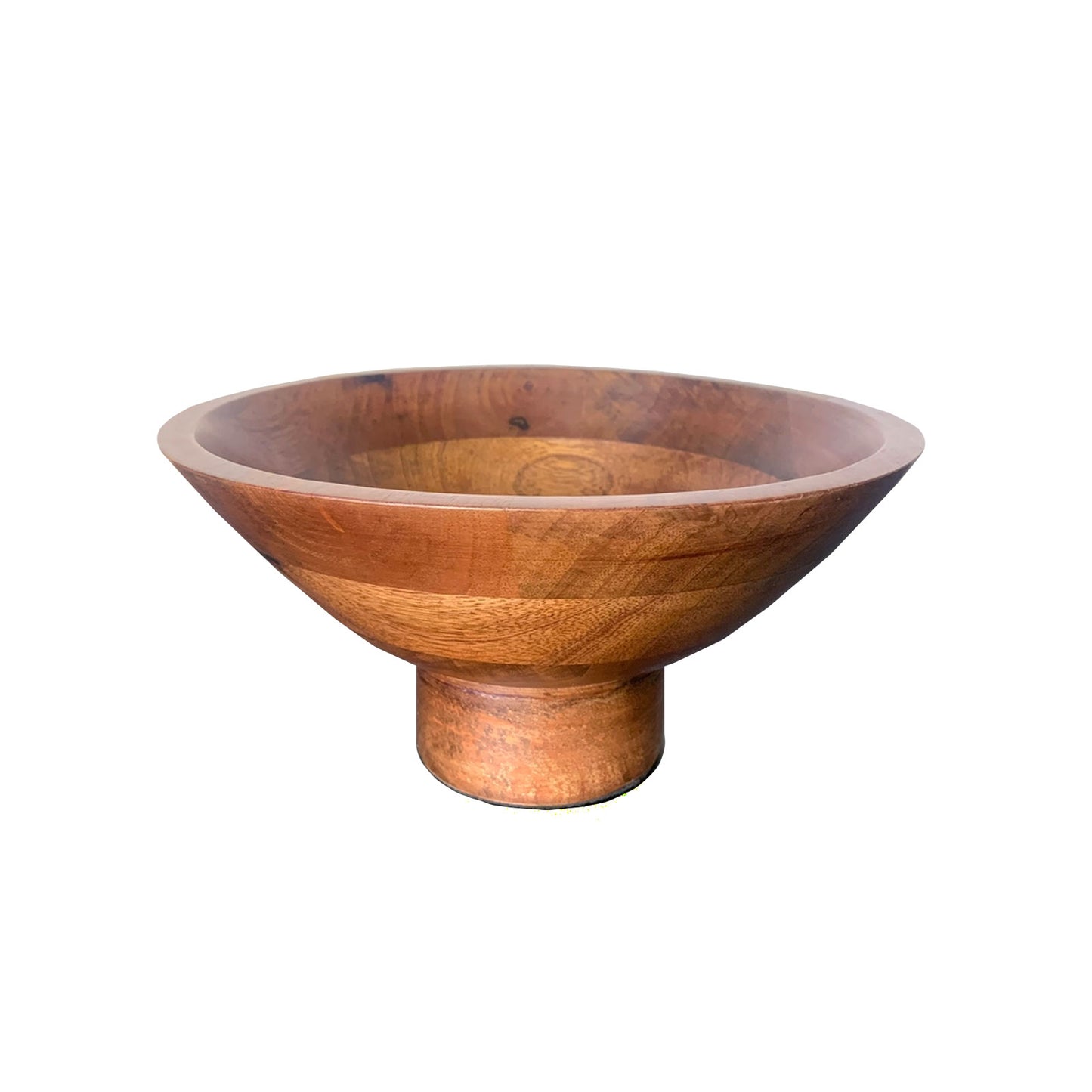 Mango Wood Footed Bowl, Large