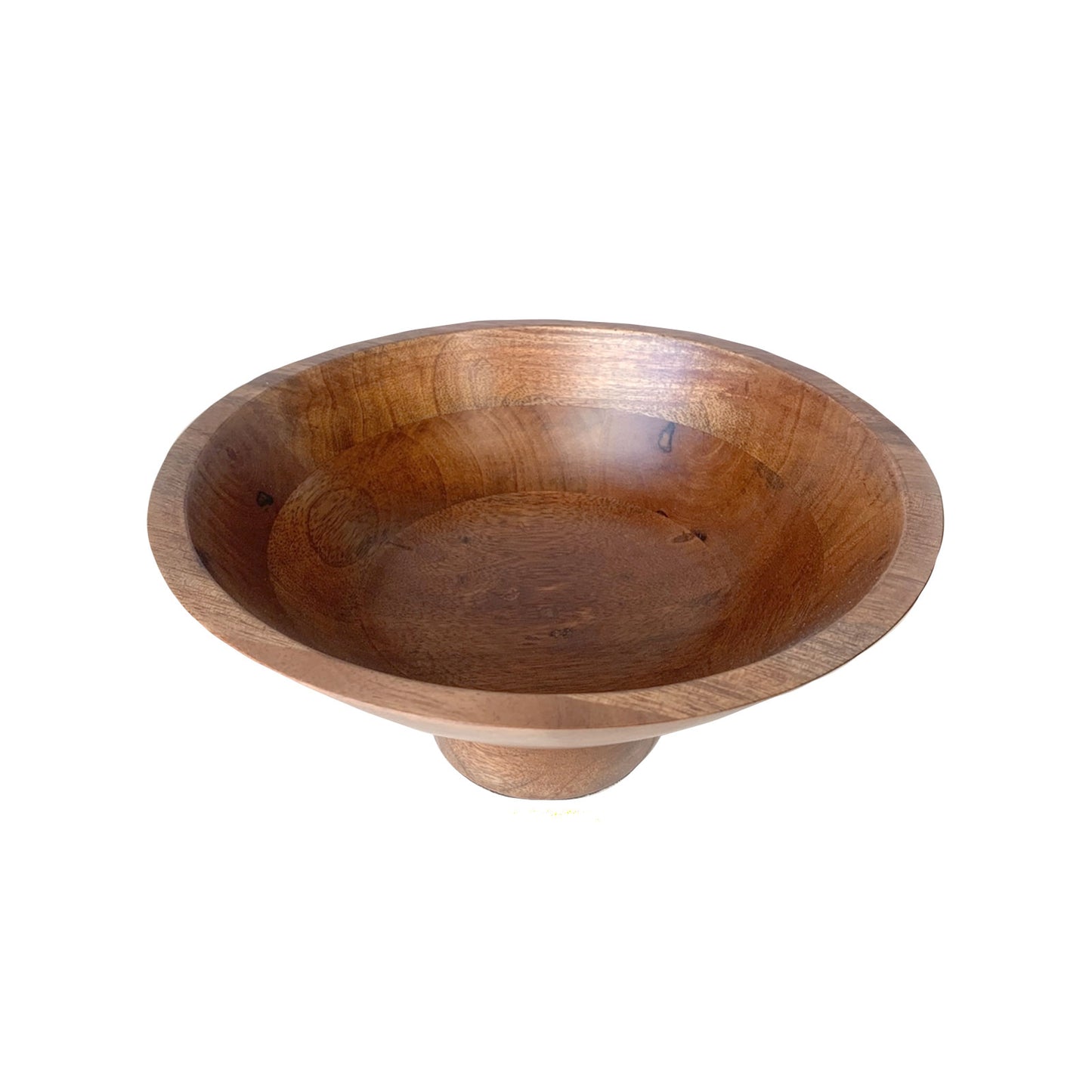 Mango Wood Footed Bowl, Large