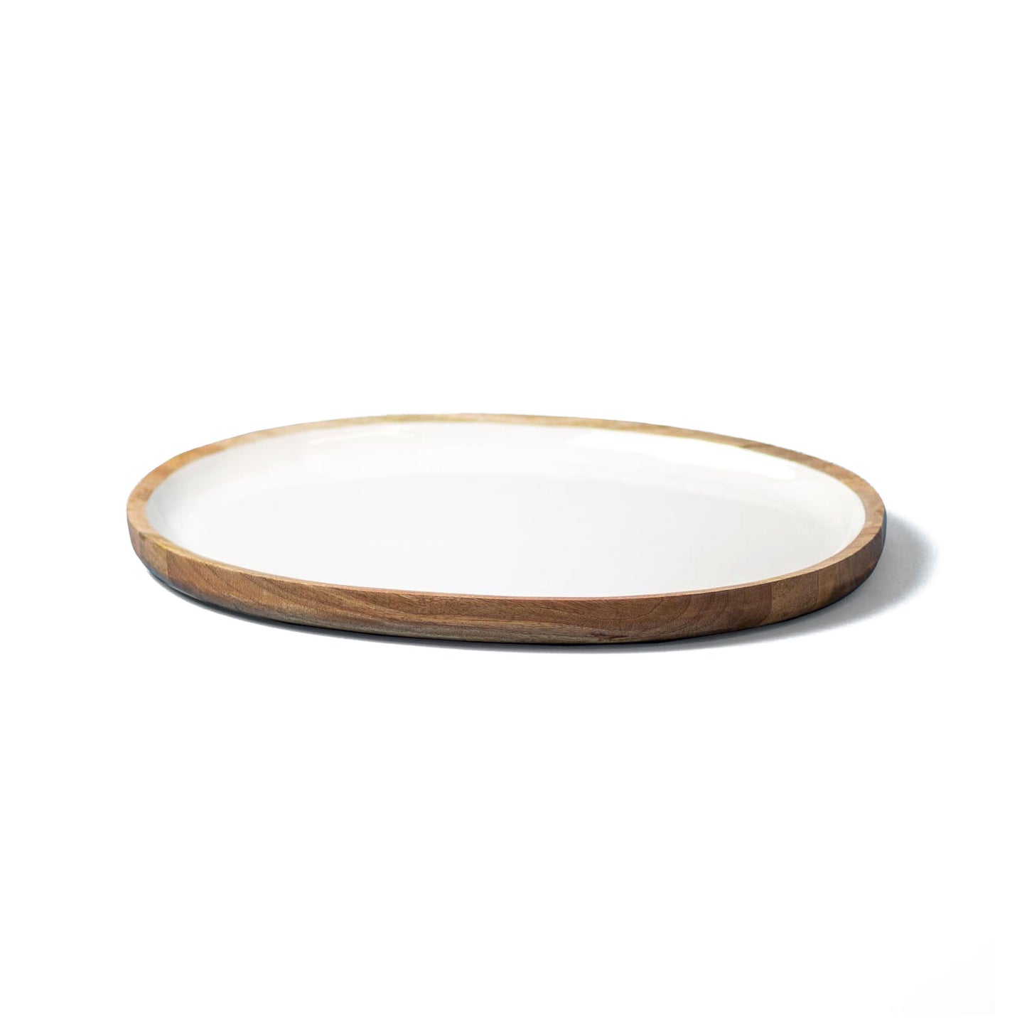 Mango Wood & Enamel Oval Platter