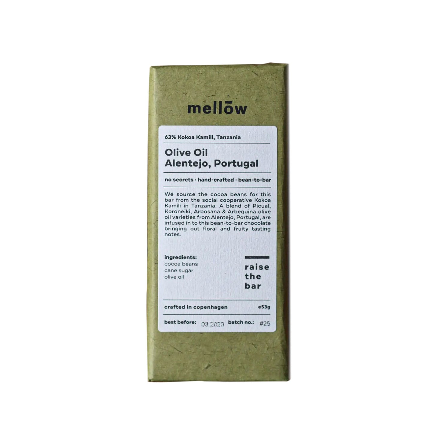 Mellōw Chocolate Bar with Olive Oil