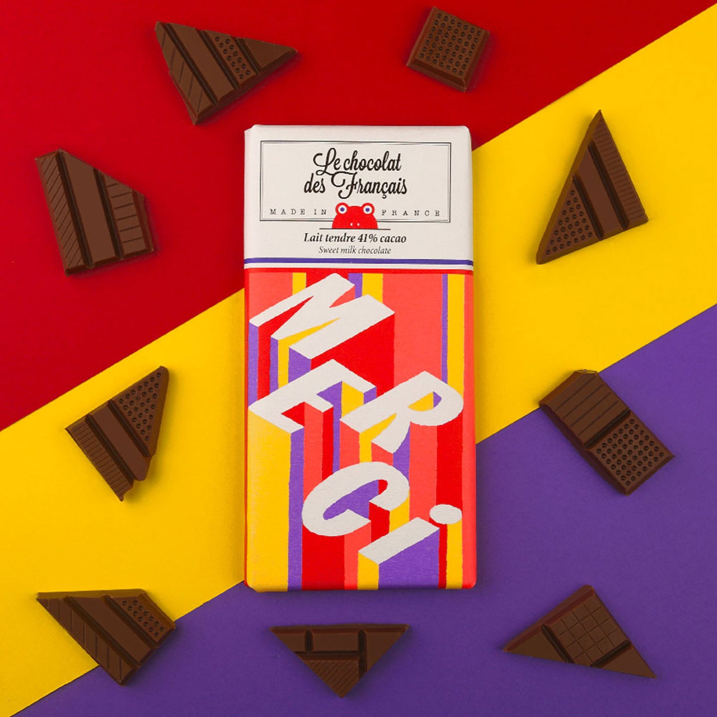 Le Chocolat des Francais Milk Chocolate Bar, Merci
