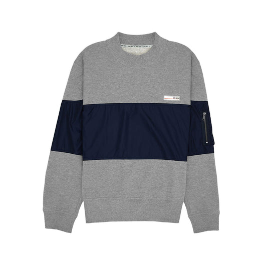 Mixed Up Sweatshirt in Navy / Grey