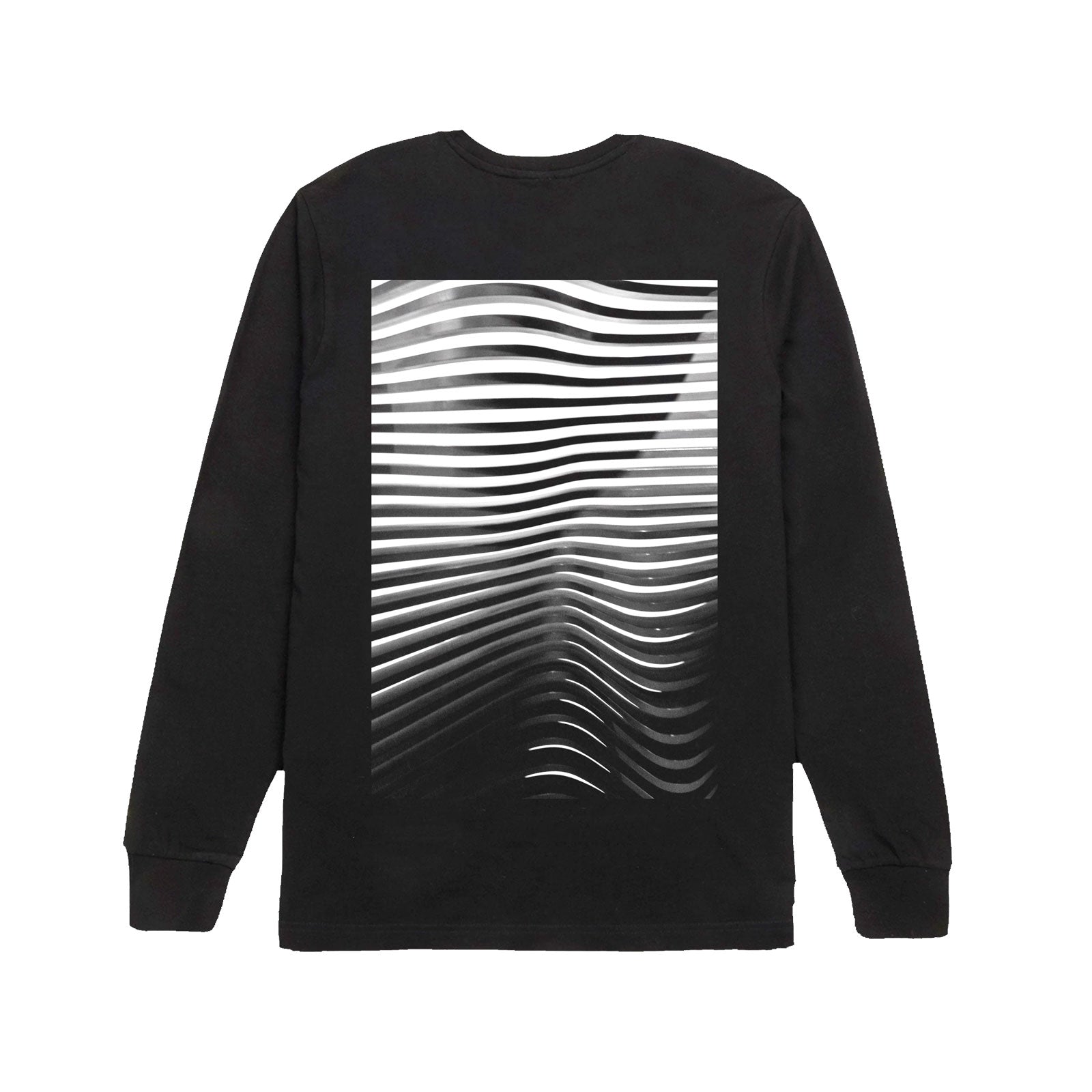 Modern General® Artwear Lines Long Sleeve T-Shirt in Black