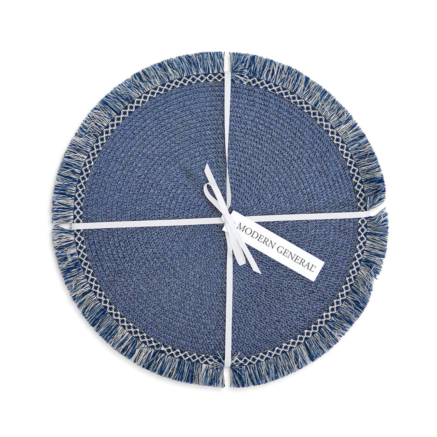 Nautical Fringed Placemats, Set of 4