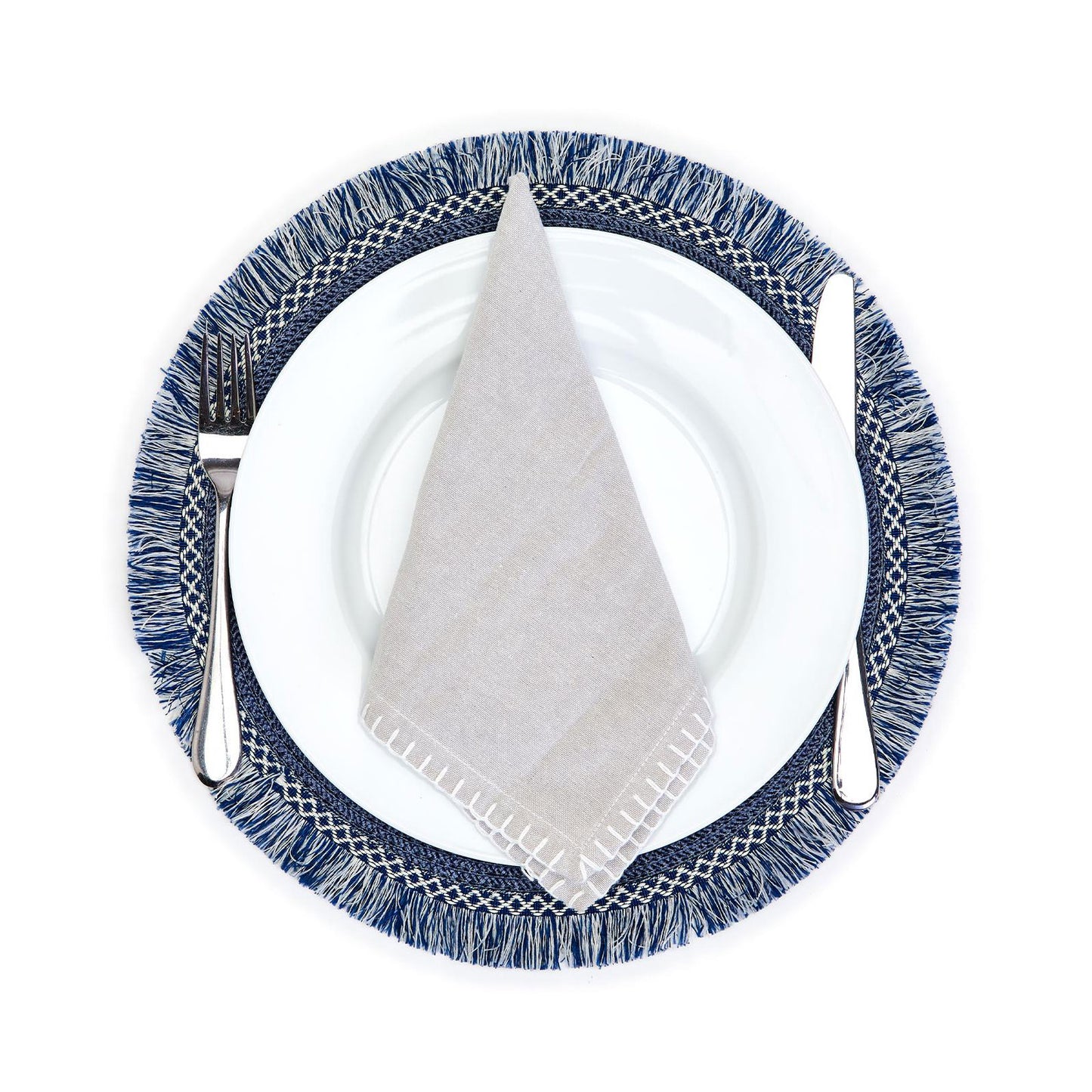 Nautical Fringed Placemats, Set of 4
