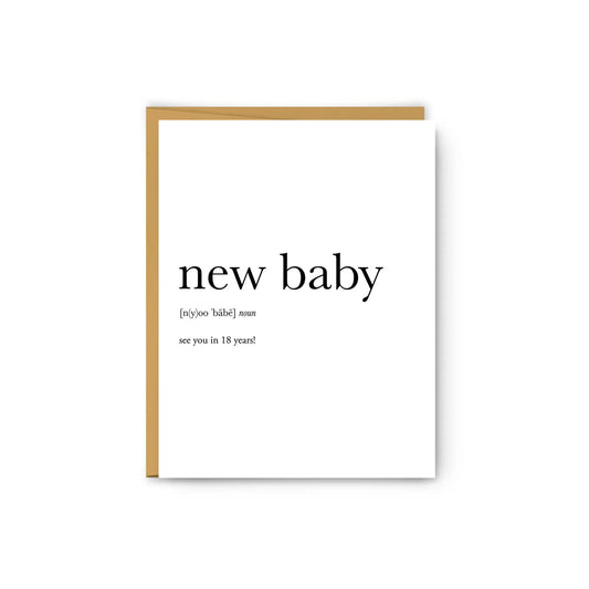 New Baby Definition | Greeting Card