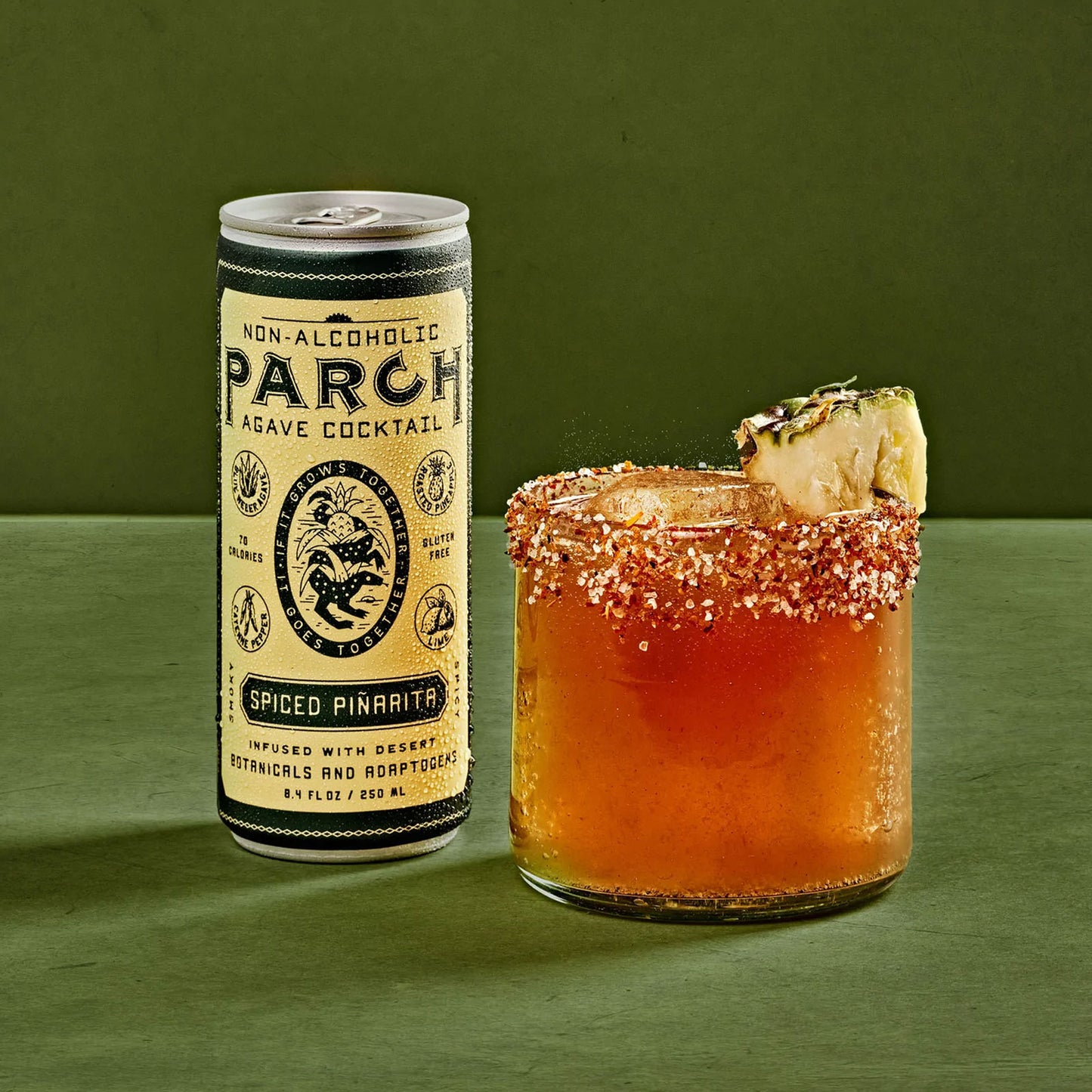 PARCH Spiced Piñarita Non-Alcoholic Agave Cocktail, 4-Pack